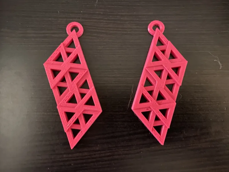 Triangle Pattern Big Earrings