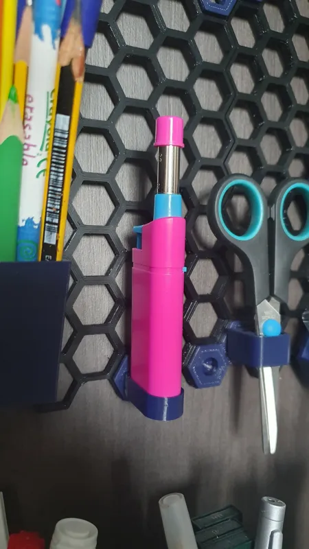 Lighter holder for Honeycomb storage wall