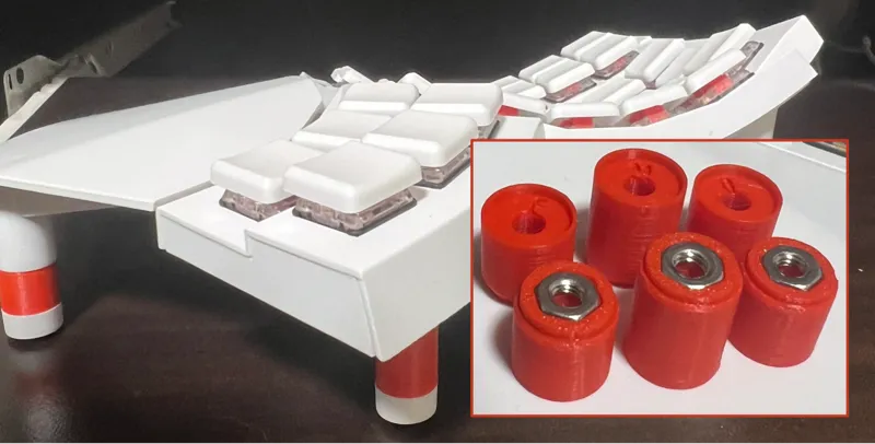 Customizable Glove80 Tenting Leg Extenders