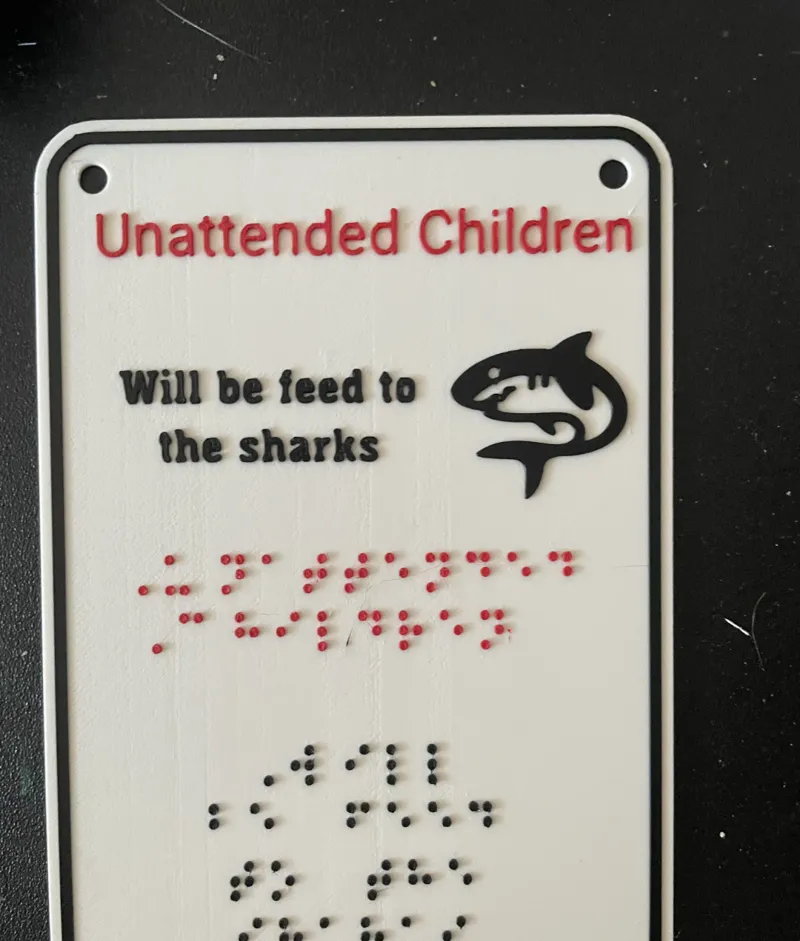 funny shark sign