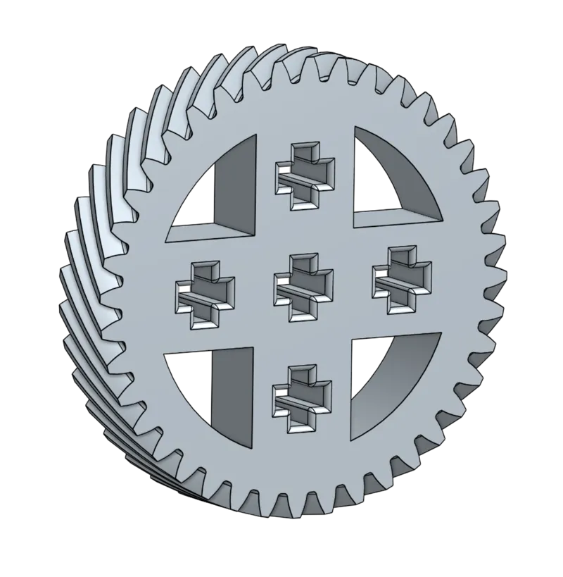 40 tooth Lēgo compatible Helical gear