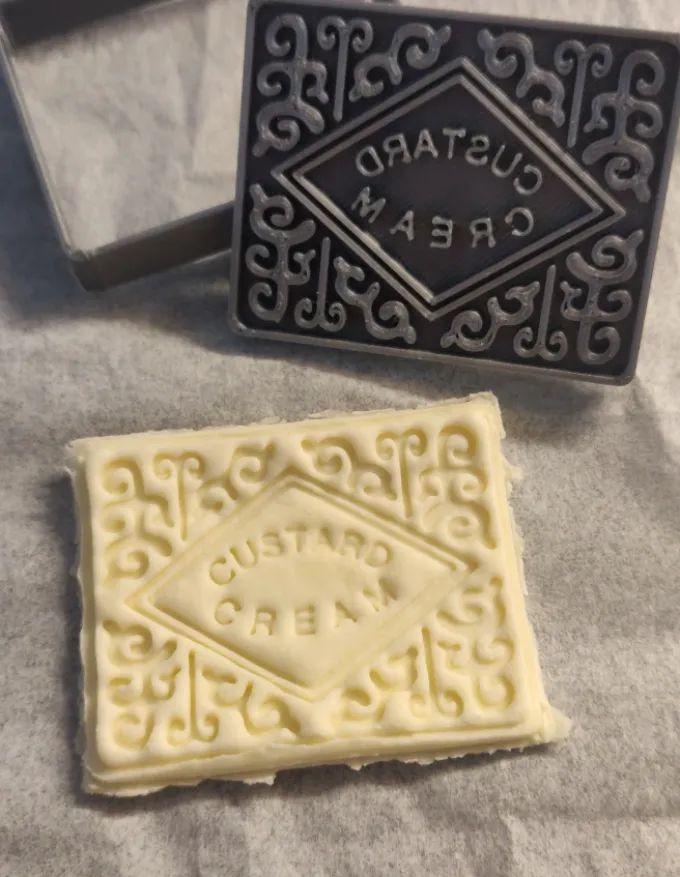 Custard Cream Biscuit cutter/stamp