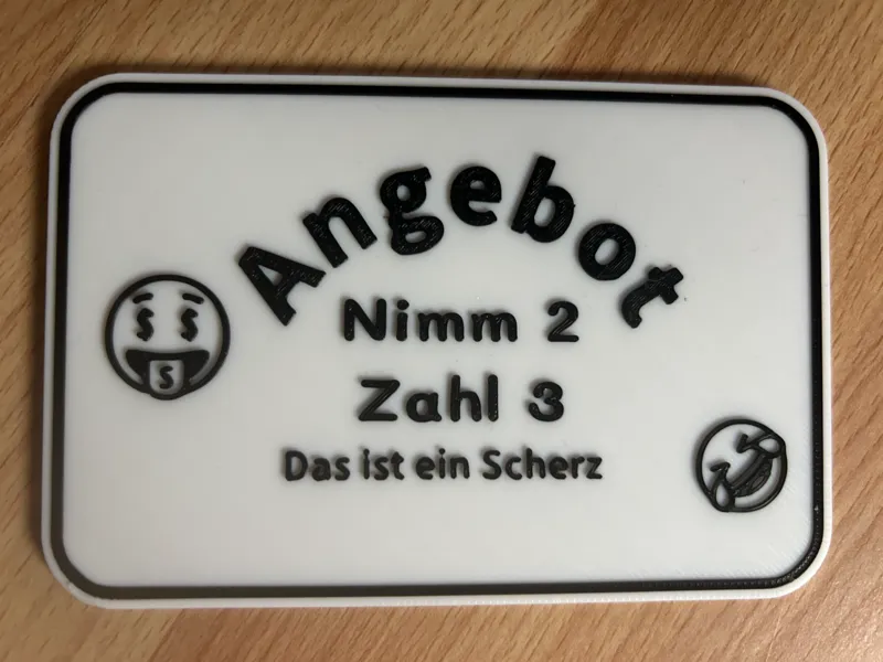 Schild Angebot 