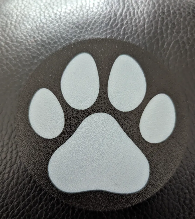 Paw print coaster