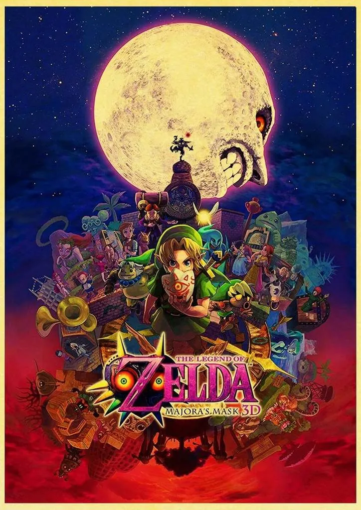 lithophane Poster Legend of Zelda Majora Mask N64