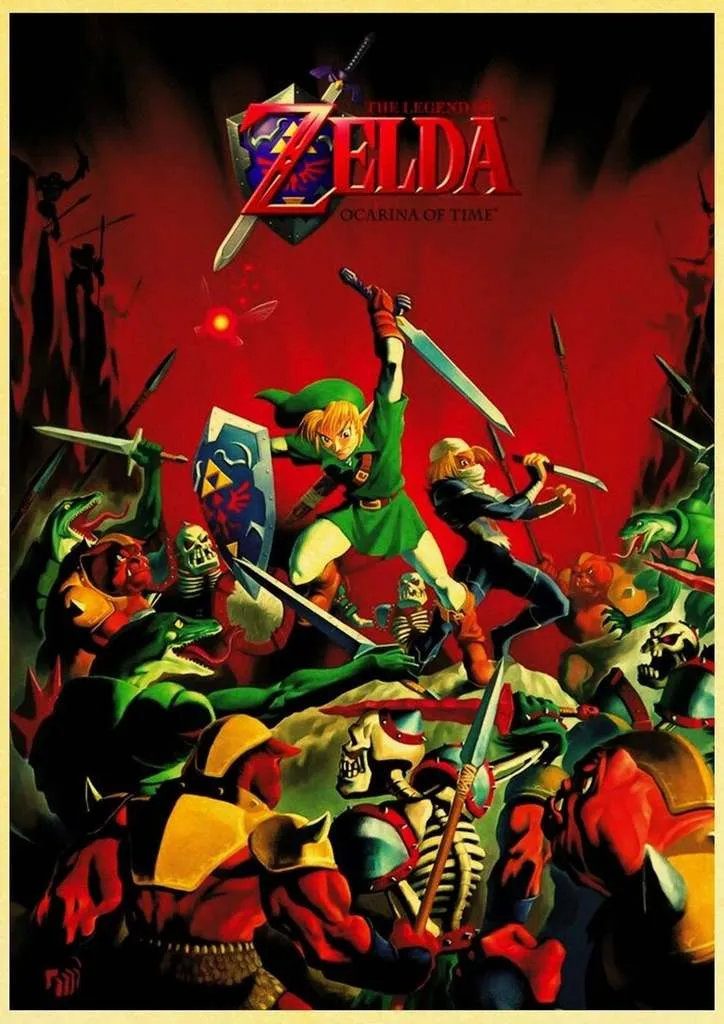 lithophane Poster Legend of Zelda Ocarina Time N64