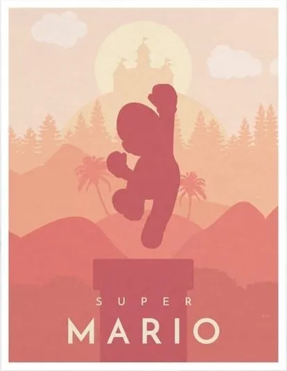 lithophane Poster Super Mario