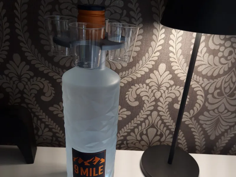 shot glas holder for vodka bottle 