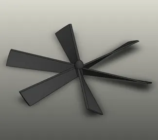 Vertical wind turbine - 6 blades