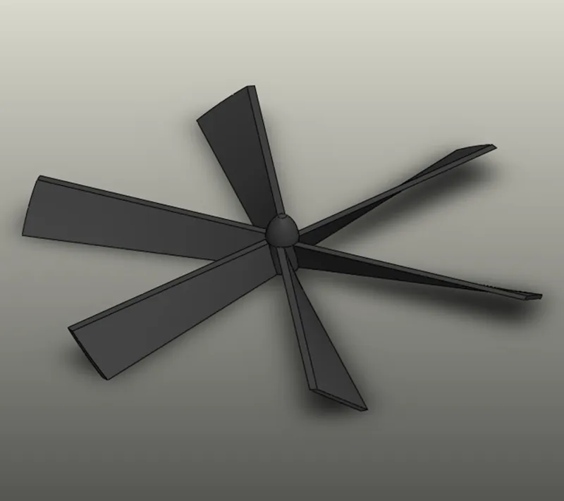 Vertical wind turbine - 6 blades