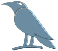 Porte-clés corbeau personnalisable — photo 1