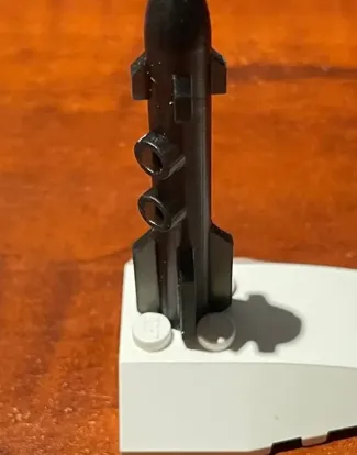 Building block brick rocket