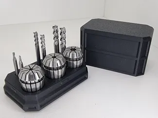 ER20 Collet holder x3 plus 3mm - 4mm - 6mm endmill