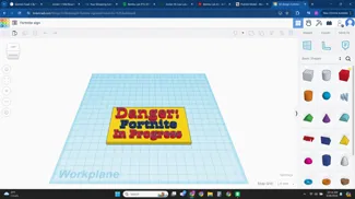 Fortnite in progress Sign