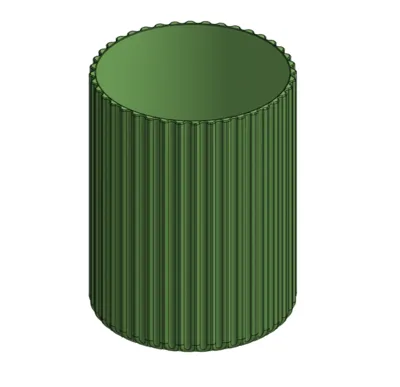 Ribbed plant pot  D: 100mm x H: 130 mm