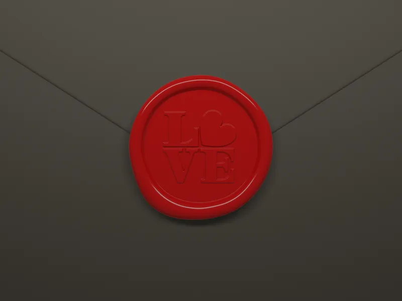 Sealing wax stamp for wedding invitation