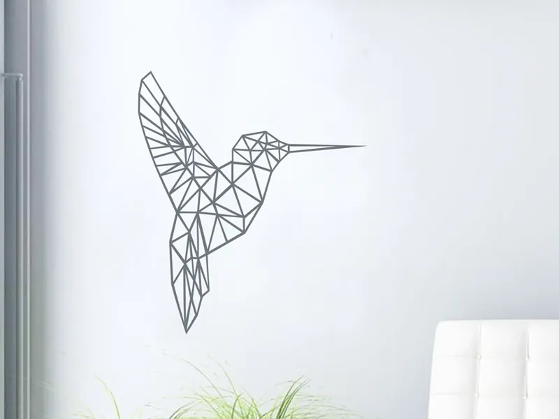 Wall Art - Geometric Hummingbird