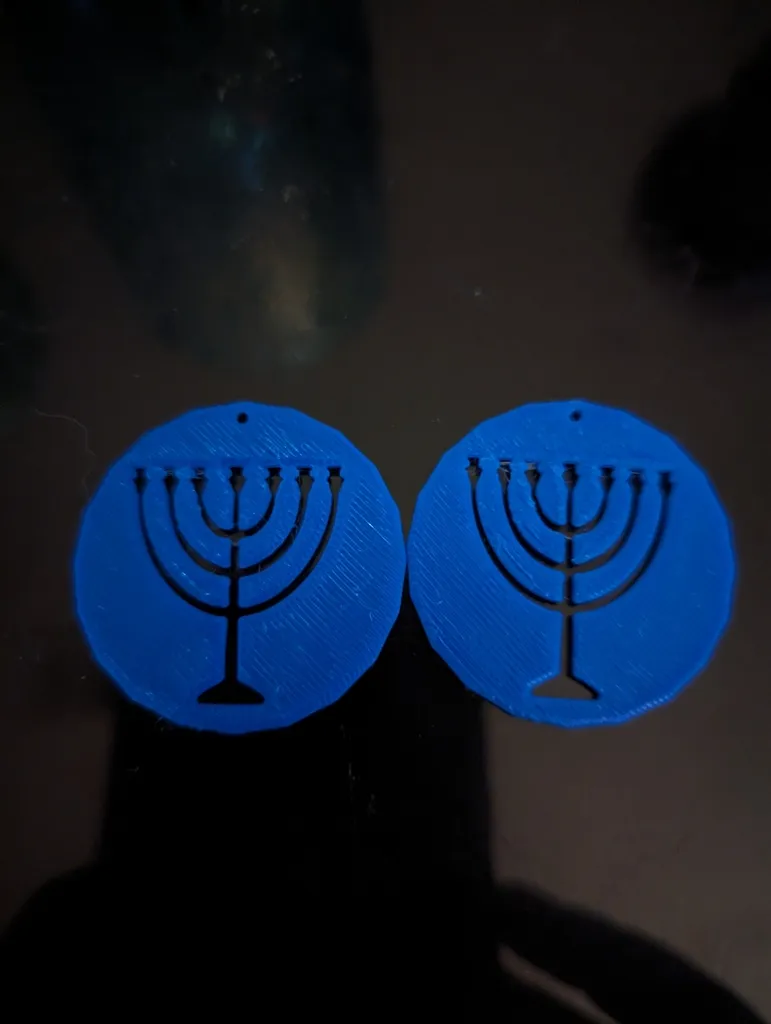 Menorah Ornament/Earrings view 2