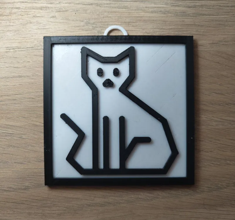 Small painting with cat