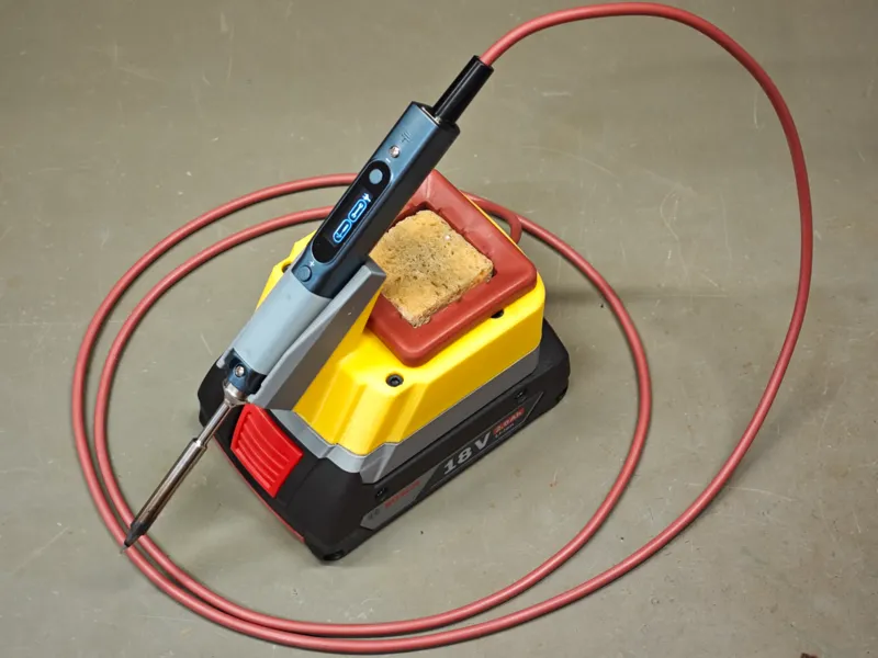 BOSCH battery Pinecil Pine64 holder with tip wiper