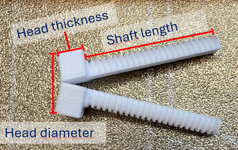The STRONGBOLT Parametric Bolt - Free 3D Print Model - MakerWorld