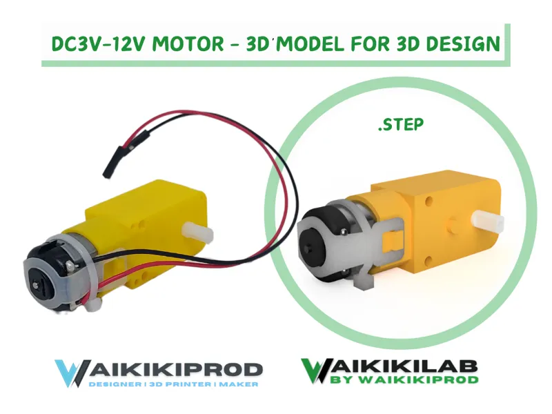 DC3v-12v motor 3D model for 3D Design