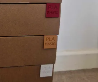 Filament box labels