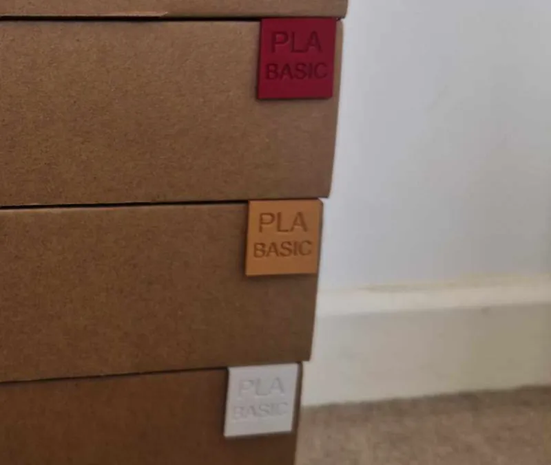 Filament box labels 