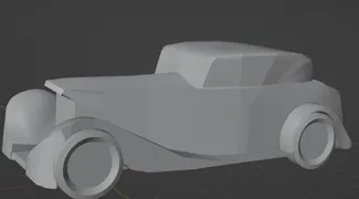 1930s Low poly car