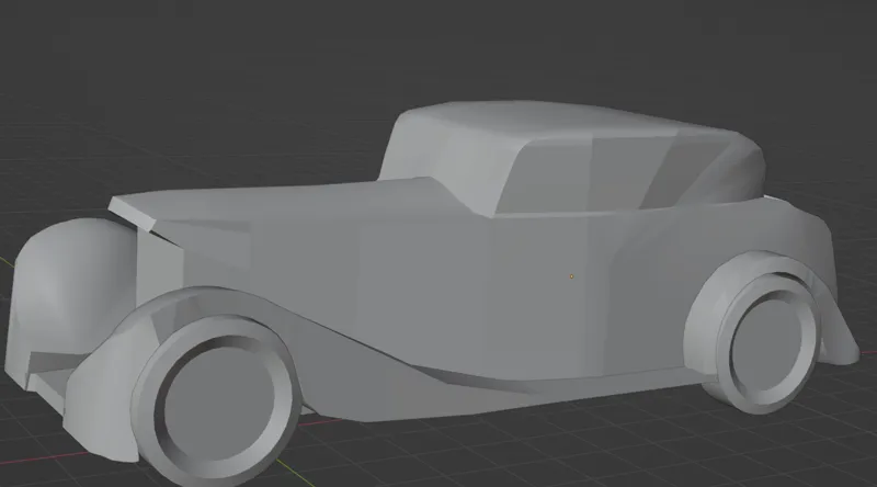 1930s Low poly car