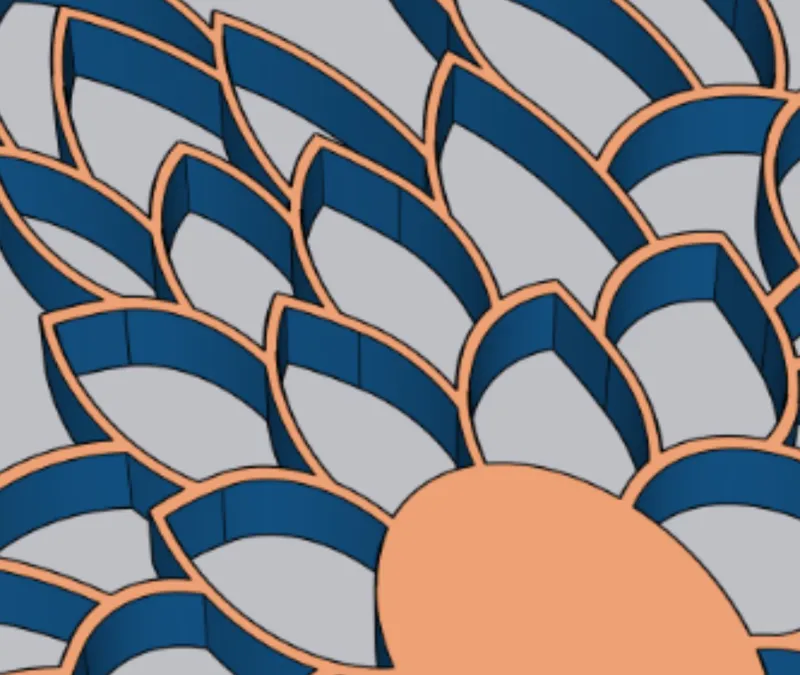 Leaf pattern artistic table top