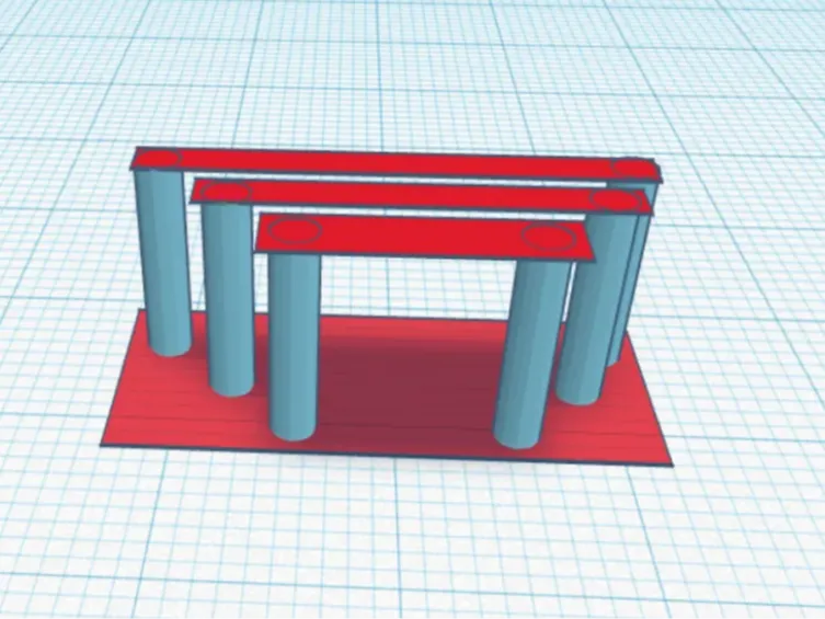 Bed leveling and overhang test