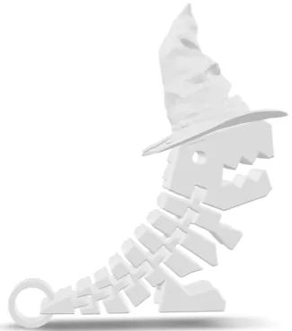 sorting hat dino keychain