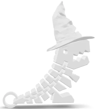 sorting hat dino keychain