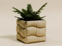 Cache-pot cubique effet vagues — photo 1