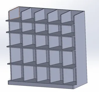 Vertical Tall Slanted Organizer