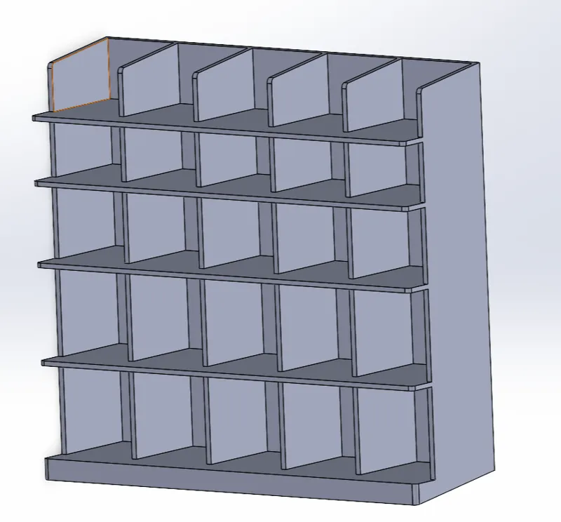 Vertical Tall Slanted Organizer
