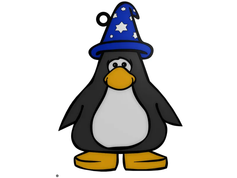 Wizard Club Penguin Keychain