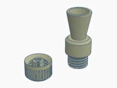 PTFE Funnel with connector