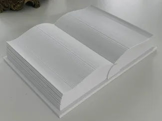 A decorative open book