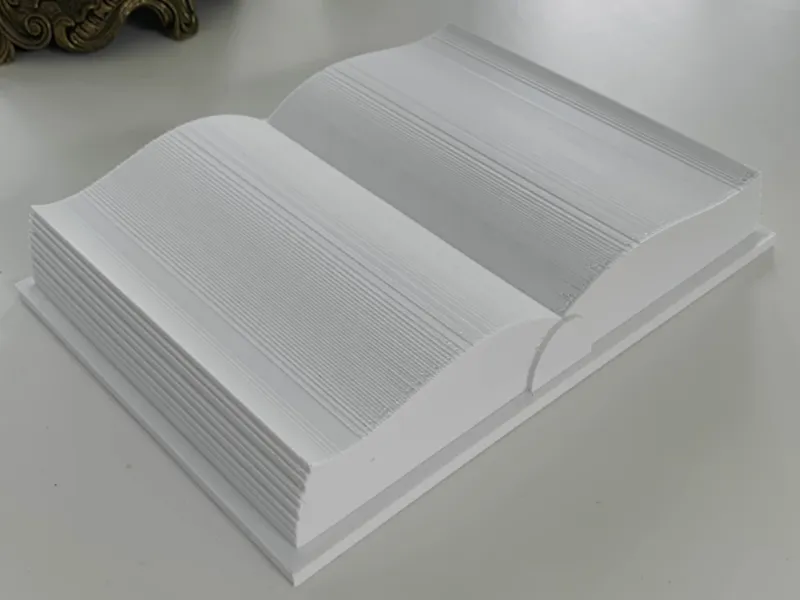 A decorative open book