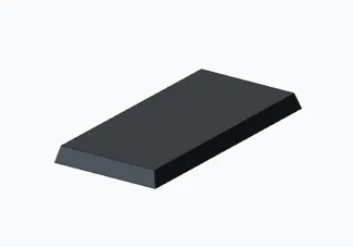 square miniature base 25x50mm