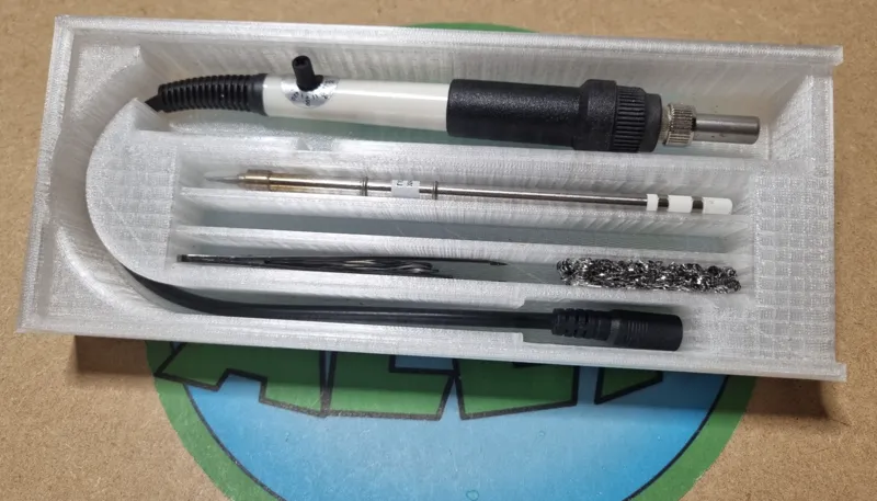 Box for t12 soldering iron + tips