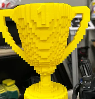 Pixel Trophy with Extended Base