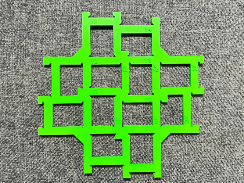 Dimensional correction test piece