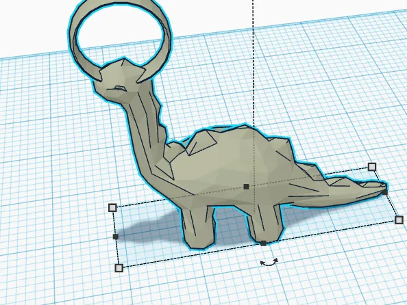 low poly dino keychain