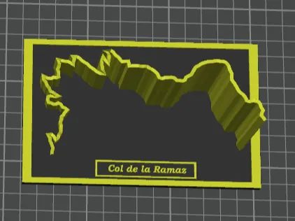 Col de la Ramez GPX to STL file conversion display