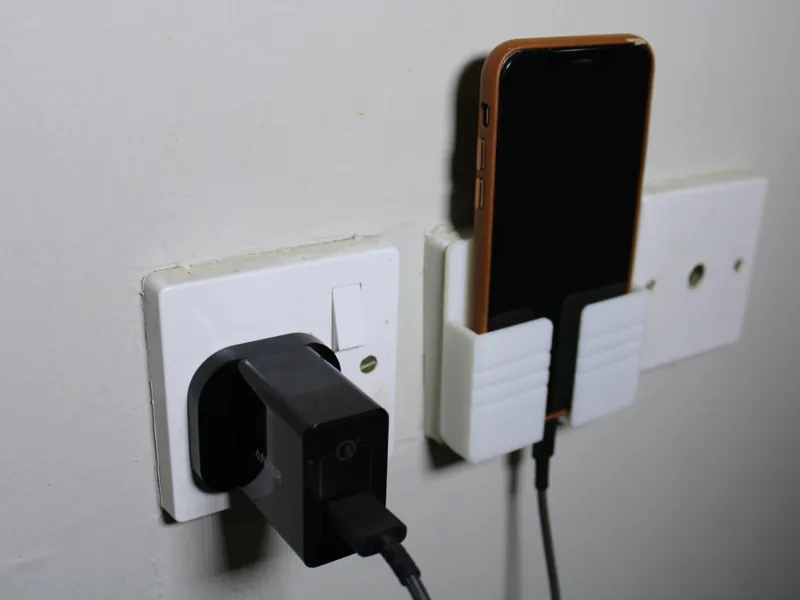 Phone holder in charger 