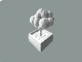 Cute mini low poli tree