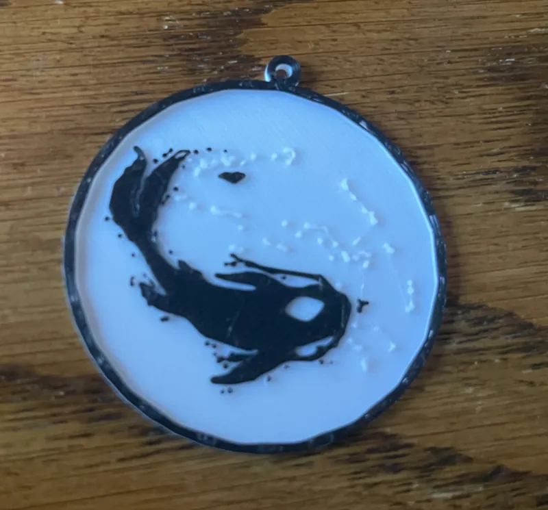 Yin & Yang from avatar the last airbender keychain